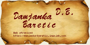 Damjanka Baretić vizit kartica